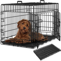 Produktbild von tectake Hundekäfig Gitterbox klappbar mit 2 Türen und herausnehmbarem Boden