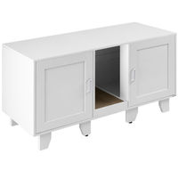 Produktbild von tectake Katzenschrank Möbel-Toilette XXL aus Holz in Weiß mit Kratzmatte