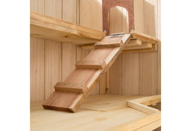 tectake Kleintierkäfig Nagerkäfig aus Holz in Natur Braun – Bild 1 von 3