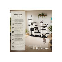 Produktbild von tectake Kratzbaum Snooky Katzenbaum mit Deckenspanner und Sisalstangen in Schwarz oder Beige