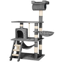 Produktbild von tectake Kratzbaum Stokeley für Katzen 141 cm Grau mit Sisal und Plüsch