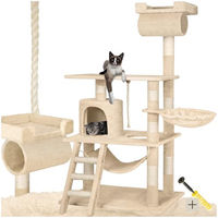 Produktbild von tectake Kratzbaum Stokeley XXL für Katzen 141 cm in Beige mit Sisal und Plüsch