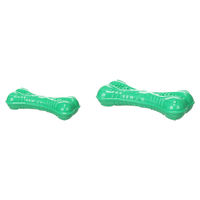 Produktbild von Tegro Flamingo Hundespielzeug Knochen aus TPR Grün Größe S