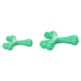 Tegro Flamingo Hundespielzeug Tripod Grün Größe S aus TPR mit Quietschfunktion – Bild 1 von 1