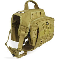 Produktbild von Tekoo Hunde-Geschirr für große Rassen aus wasserabweisendem Nylon in Beige mit Taschen und Griff