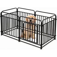 Produktbild von Tekoo Hundelaufstall Welpenlaufstall aus Metall mit 6 Paneelen 60x60cm modulares System