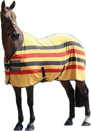 Tempest Original Newmarket Standard Fleece-Pferdedecke 190,5cm Gelb Schwarz Rot – Bild 1 von 1