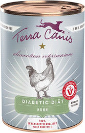 Produktbild von Terra Canis Alimentum Veterinarium Diabetic Diät Nassfutter Huhn Getreidefrei und Glutenfrei 6 x 400 g - 6 x 400 g