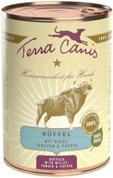 Produktbild von Terra Canis Classic Hundefutter Adult Büffel mit Hirse, Tomaten und Papaya glutenfrei 6x400 g - 6 x 400 g