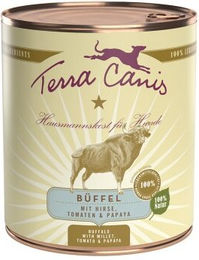 Produktbild von Terra Canis Classic Hundefutter Adult Büffel mit Hirse, Tomaten und Papaya glutenfrei 6x800g - 6 x 800 g