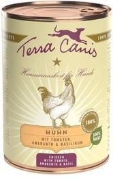 Produktbild von Terra Canis Classic Hundefutter Adult Huhn mit Tomaten, Amaranth und Basilikum glutenfrei 6x400 g - 6 x 400 g