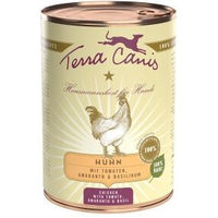 Produktbild von Terra Canis Classic Hundefutter Adult Huhn mit Tomaten, Amaranth und Basilikum glutenfrei 6x400 g - 6 x 400 g