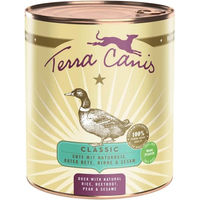 Produktbild von Terra Canis CLASSIC Hundefutter Ente mit Naturreis, Roter Bete, Birne und Sesam 12x800g