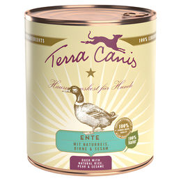 Terra Canis Classic Hundefutter Ente mit Naturreis, roter Bete, Birne und Sesam Stückchen in Sauce Adult Glutenfrei 12 x 800 g - 6 x 800 g – Bild 1 von 3