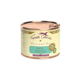 Produktbild von Terra Canis Classic Hundefutter Ente mit Naturreis, roter Bete, Birne und Sesam Stückchen in Sauce, glutenfrei und sensitive, 12 x 200 g - 12 x 200 g