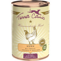 Produktbild von Terra Canis Classic Hundefutter Huhn mit Amaranth, Tomate und Basilikum, glutenfrei, 6 x 400 g - 6 x 400 g