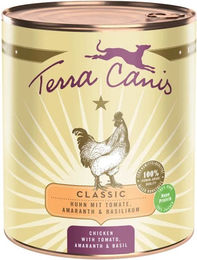 Produktbild von Terra Canis CLASSIC Hundefutter Huhn mit Tomate Amaranth und Basilikum 12x800g