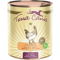 Produktbild von Terra Canis CLASSIC Hundefutter Huhn mit Tomate Amaranth und Basilikum 12x800g
