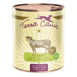 Terra Canis Classic Hundefutter Kalb mit Hirse Stückchen in Sauce glutenfrei 6x800g – Bild 1 von 2