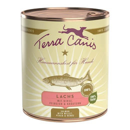Terra Canis Classic Hundefutter Lachs mit Hirse, Pfirsich und Kräutern Adult 6 x 800 g Dose glutenfrei - 6 x 800 g – Bild 1 von 3