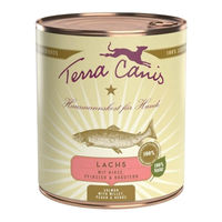 Produktbild von Terra Canis Classic Hundefutter Lachs mit Hirse, Pfirsich und Kräutern Adult 6 x 800 g Dose glutenfrei - 6 x 800 g