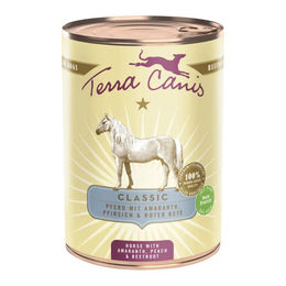 Terra Canis CLASSIC Hundefutter Pferd mit Amaranth, Pfirsich und Roter Bete 6x400g – Bild 1 von 2