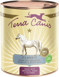 Produktbild von Terra Canis CLASSIC Hundefutter Pferd mit Amaranth, Pfirsich und Roter Bete 6x800g
