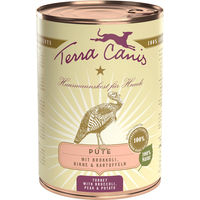 Produktbild von Terra Canis Classic Hundefutter Pute mit Stückchen in Sauce, glutenfrei und ohne Zucker, 12 x 400 g - 6 x 400 g