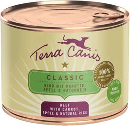 Produktbild von Terra Canis Classic Hundefutter Rind mit Karotte Adult 12x200g