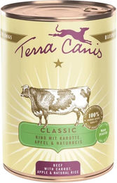 Produktbild von Terra Canis Classic Hundefutter Rind mit Karotte, Apfel und Naturreis 12x400g