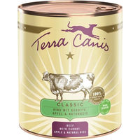Produktbild von Terra Canis CLASSIC Hundefutter Rind mit Karotte Apfel und Naturreis 12x800g