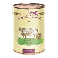 Produktbild von Terra Canis CLASSIC Hundefutter Rind mit Karotte Apfel und Naturreis 6x400g