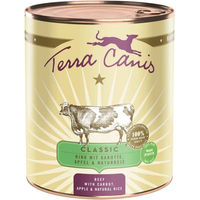 Produktbild von Terra Canis CLASSIC Hundefutter Rind mit Karotte, Apfel und Naturreis 6x800g