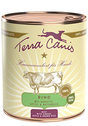 Terra Canis Classic Hundefutter Rind mit Karotte, Apfel und Naturreis Bio, glutenfrei, 6 x 800 g - 6 x 800 g – Bild 1 von 7