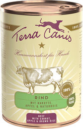 Terra Canis Classic Hundefutter Rind mit Stückchen in Sauce glutenfrei 6 x 400 g - 6 x 400 g – Bild 1 von 2