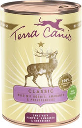 Produktbild von Terra Canis CLASSIC Hundefutter Wild mit Kürbis, Amaranth und Preiselbeere 12x400g
