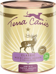 Produktbild von Terra Canis CLASSIC Hundefutter Wild mit Kürbis, Amaranth und Preiselbeere 12x800g