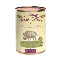 Produktbild von Terra Canis Classic Hundefutter Wildschwein mit Naturreis, Fenchel und Himbeeren, glutenfrei, 6 x 400 g - 6 x 400 g