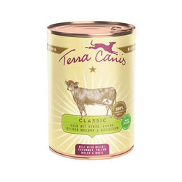 Terra Canis Classic Kalb mit Hirse Stückchen in Sauce Glutenfrei für Hunde Adult 6 x 400 g - 6 x 400 g – Bild 1 von 2