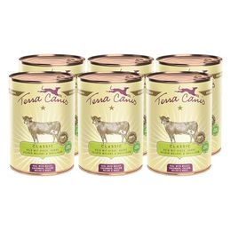 Terra Canis Classic Nassfutter für Hunde Adult Kalb mit Hirse Gurke Gelbe Melone und Basilikum Glutenfrei 6x400g - 6 x 400 g – Bild 1 von 2