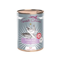 Produktbild von Terra Canis Derma Diät Hundenassfutter Huhn & Lachs Veterinärdiät für Haut & Fell 400g
