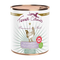 Produktbild von Terra Canis First Aid Magen-Darm Schonkost Nassfutter Huhn mit Karotte Kartoffel Hüttenkäse und Kamille Getreidefrei 6 x 800 g - 6 x 800 g