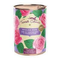 Produktbild von Terra Canis Flower Menü Englische Rose Lamm mit Gartegemüse und Rosenblättern Monoprotein Hundefutter 6 x 400 g - 400 g