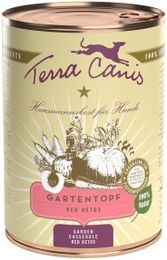 Produktbild von Terra Canis Gartentopf Red Detox Veganes Nassfutter zur Verdauung und Gewichtskontrolle 6x400 g - 6 x 400 g