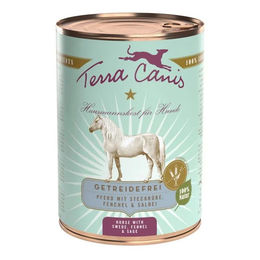 Terra Canis Getreidefreies Hundefutter Pferd mit Steckrübe Fenchel und Salbei 400 g - 6 x 400 g – Bild 1 von 1