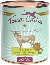 Produktbild von Terra Canis Hundefutter Adult Getreidefrei Kalb mit Petersilienwurzel Mango und Johannisbeere 6x800g - 6 x 800 g