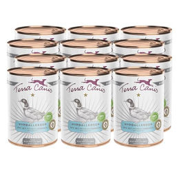 Produktbild von Terra Canis Hundefutter Ente mit Petersilienwurzel Hypoallergenes Nassfutter Getreidefrei und Glutenfrei 12x400g - 12 x 400 g