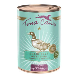 Terra Canis Hundefutter Ente mit Stückchen in Sauce getreidefrei und glutenfrei 6x400g – Bild 1 von 2