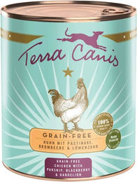 Produktbild von Terra Canis Hundefutter Huhn mit Pastinaken, Brombeeren und Löwenzahn getreidefrei Adult 6x800g