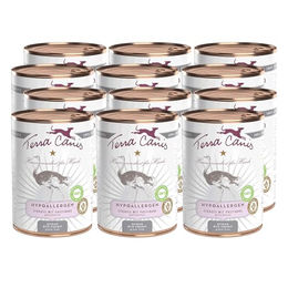 Produktbild von Terra Canis Hundefutter hypoallergen und getreidefrei mit Strauß 12x400 g - 12 x 400 g
